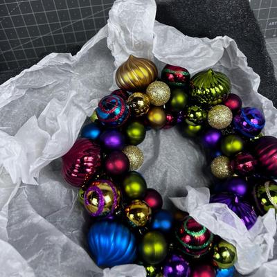 (2) NEW Christmas Wreaths with a stand 