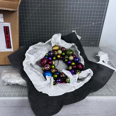 (2) NEW Christmas Wreaths with a stand 