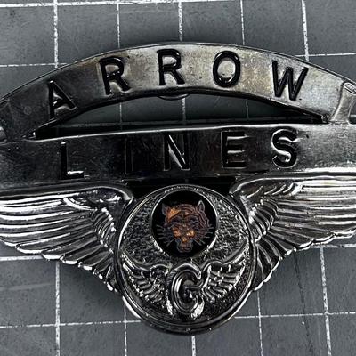 Arrow Lines Trucking or Bus Company Hat Badge 