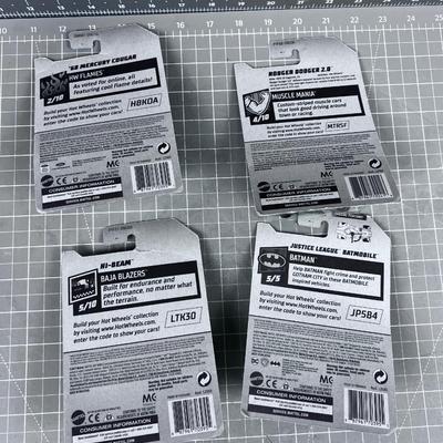 (4) NEW Hot Wheels on the Card