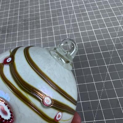 Hand Blown Heavy Glass Christmas Tree Ornament