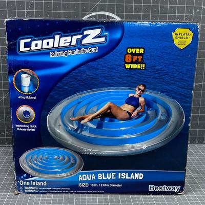 Cooler Z Aqua Blue Blow Up Island 