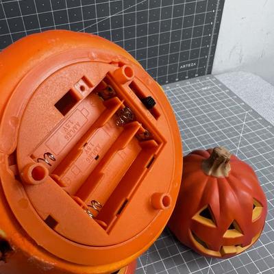 Collection of 5 Pumpkin JACK-O-Lanterns Smaller 