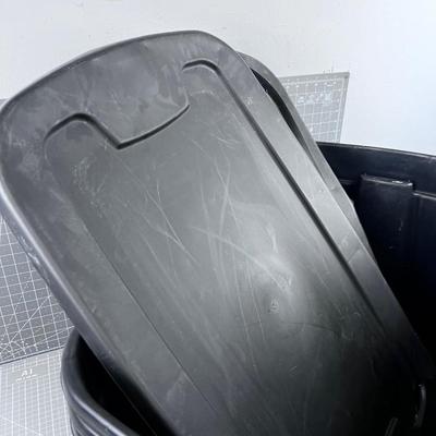 3 LARGE Black Halloween Totes with Lids 