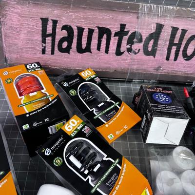 Halloween Décor': Lights, More Lights and Signs
