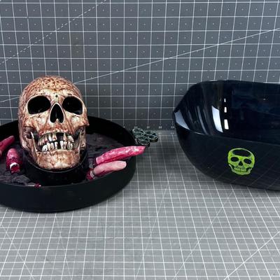 Skull Candle Holder & Candy Bowl