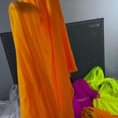 (8) Neon Fabric Ghosts; Perfect for the Haunted Forest 