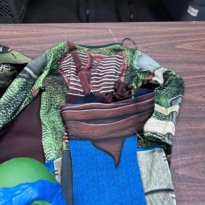 2 Costumes Mutant Ninja Turtle Small  and HALO Medium 