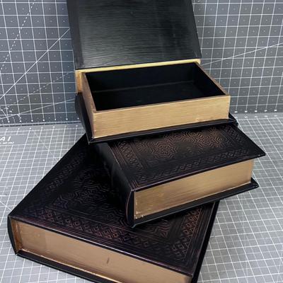 3 Nested Book Boxes 