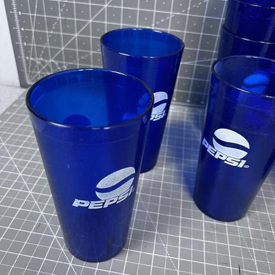 Plastic Blue PEPSI Tumblers (10) 