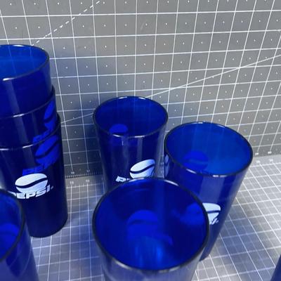 Plastic Blue PEPSI Tumblers (10) 
