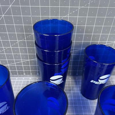 Plastic Blue PEPSI Tumblers (10) 