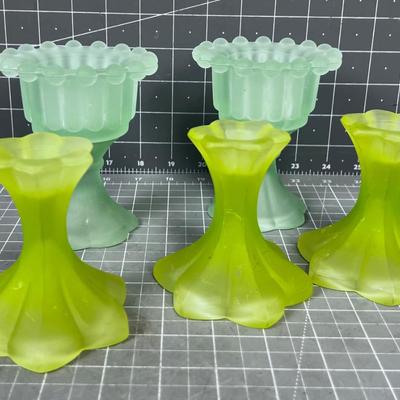 Frosted Glass Yellow and Green 