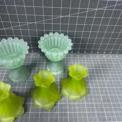 Frosted Glass Yellow and Green 