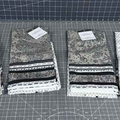 4 Sets of Fresh Hold Cotton Kitchen Dish Towels (8) Total