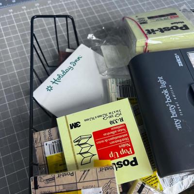 Wire Bin full of NEW POST IT Notes