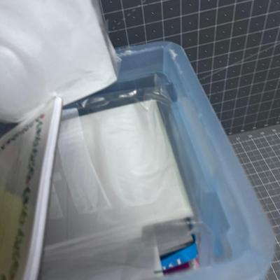Tub of Paper and a Tub of Cards