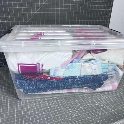 Tub Number 2 of Fabric; Denim and children's Fabrics