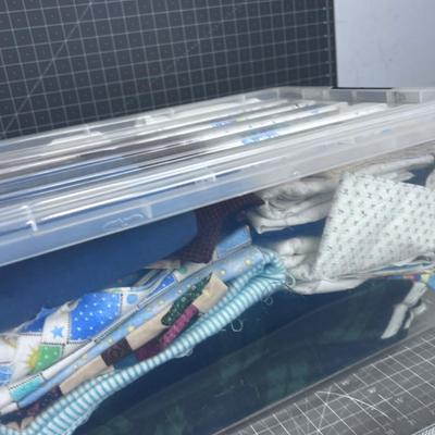 Tub Number 3 of Fabric; Flannel and Cottons 