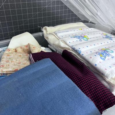 Tub Number 3 of Fabric; Flannel and Cottons 