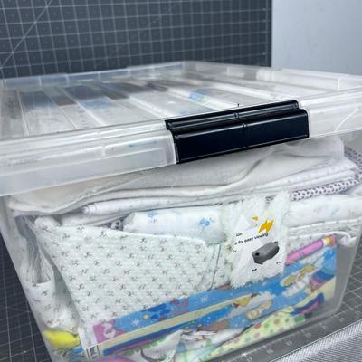 Tub Number 3 of Fabric; Flannel and Cottons 