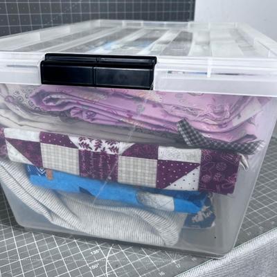 Tub Number 4 of Fabric; Denim and children's Fabrics