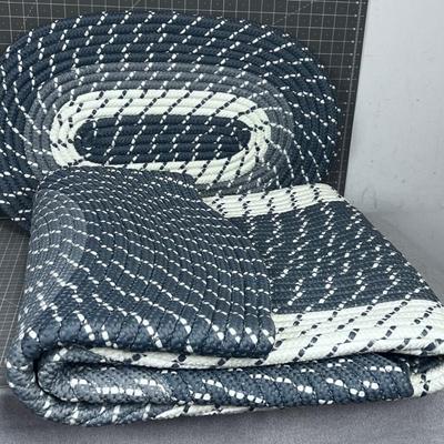 NEW Rope Rugs Dusty Blue Clean! 