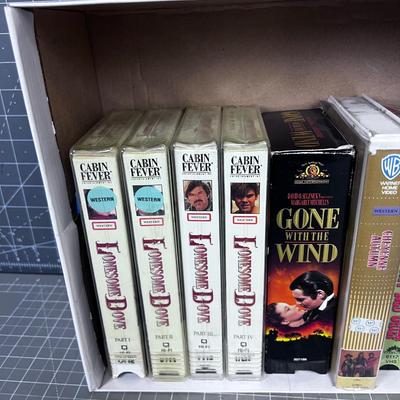 Western VHS Tapes: Lonesome Dove, John Wayne Etc. 