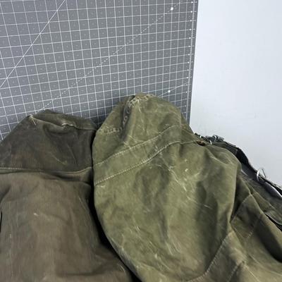 2 US Military Duffel Canvas Bags 