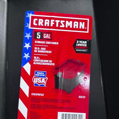 3 Craftsman 5 Gallon Totes, Stacking 