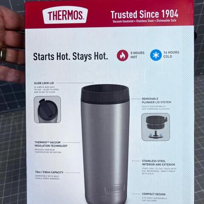 3 Thermos (2)  and (1) Contigo Metal Hot Drink Mugs NEW 