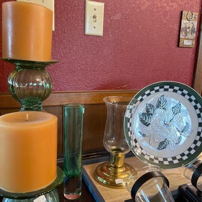Tea Cart with Candlesticks & Decor