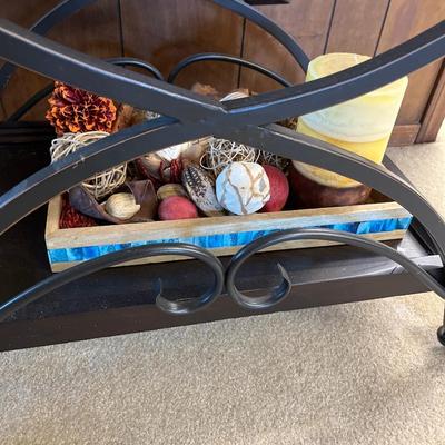 Tea Cart with Candlesticks & Decor