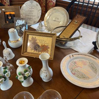 Punch Bowls & Cups, 50th & 25th Anniversary Decor