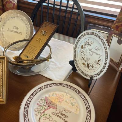 Punch Bowls & Cups, 50th & 25th Anniversary Decor