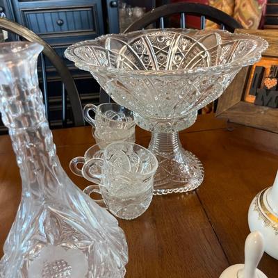 Punch Bowls & Cups, 50th & 25th Anniversary Decor