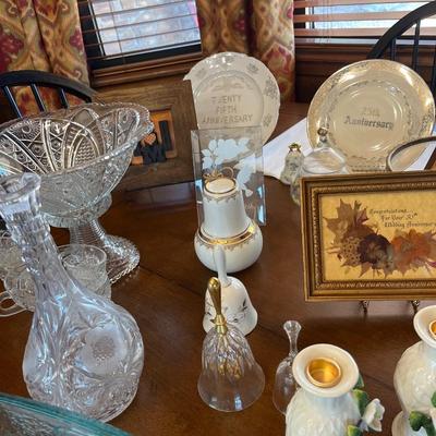 Punch Bowls & Cups, 50th & 25th Anniversary Decor