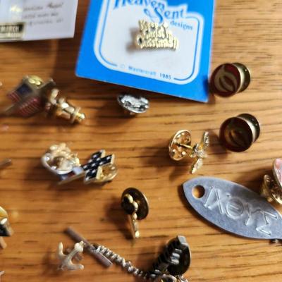 Collection of Religious Lapel Pins & More