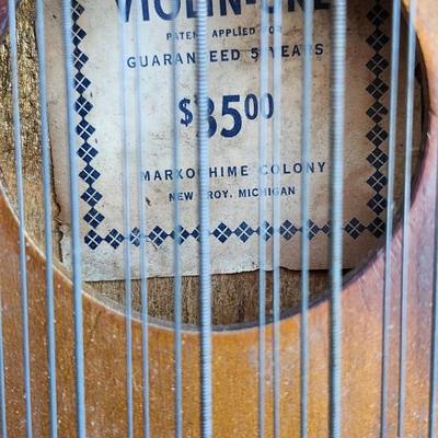 Marxochimee Violin uke 1930’s-1940’s Manufacturers paint- with Finger Picks