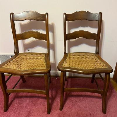 Pair of Vintage Cain Chairs