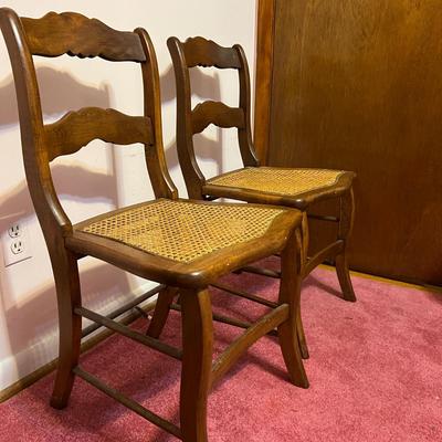 Pair of Vintage Cain Chairs