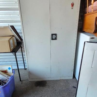 Large Metal Cabinet w/Latch 72"H x 36"W x 18"D