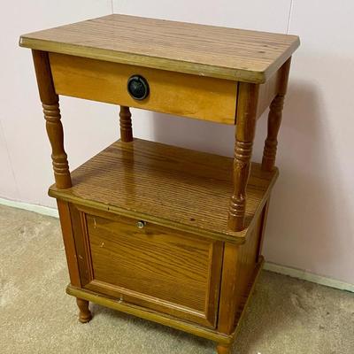 Vintage Wood End Table