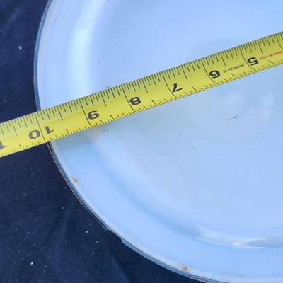 Two Enamel Chamber Pot with Lid Vintage