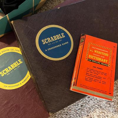 Vintage Board Games, Playing Cards - Monopoly, Scrabble, Flinch