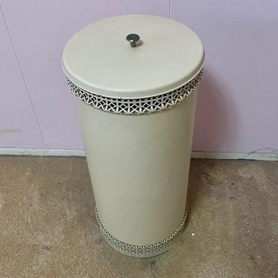 Vintage Metal Round Clothes Hamper