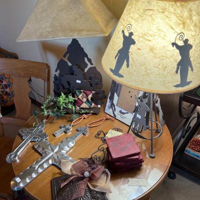 Cowboy Decor, Lamps, Crosses, Rocking Chair