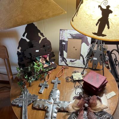 Cowboy Decor, Lamps, Crosses, Rocking Chair
