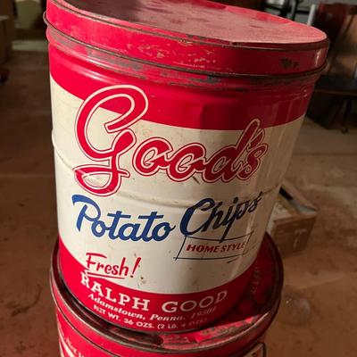 Lot of 3 Vintage Tins - Tallest is 16"