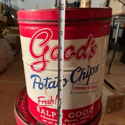 Lot of 3 Vintage Tins - Tallest is 16"
